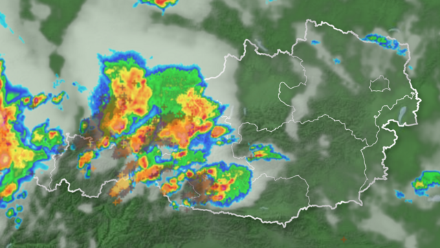 Die Wolkenfront/ das Unwetter bewegt sich auf Österreich zu. | Foto: Unwetterradar/UWZ Österreich