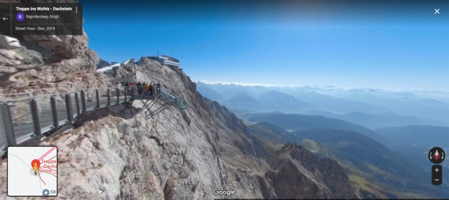 Die Treppe ins Nichts am Dachstein, Steiermark. | Foto: Google Street View