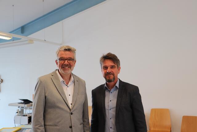 Krebshilfe Steiermark-Geschäftsführer Christian Scherer (re) und MS-Direktor Bernhard Christian  | Foto: Edith Ertl