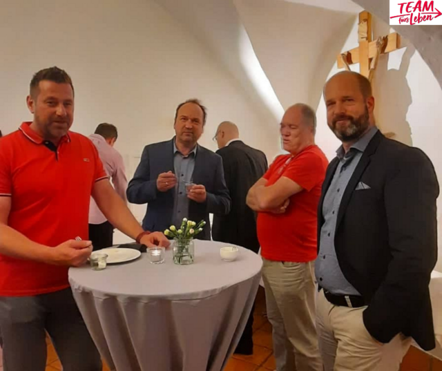 v.l. Andreas Thaler GF Moega GmbH, Jens Meerkötter, Peter Mödl, Franz Beuchler