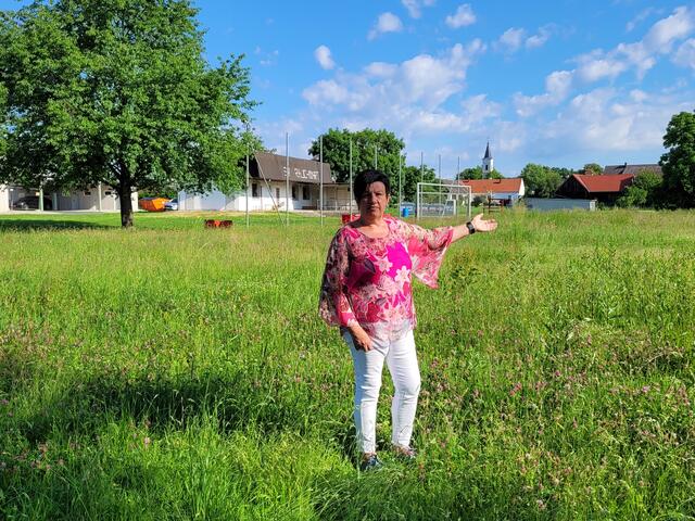 Wohnungsbau oder nicht? Bürgermeisterin Michaela Raber und die SPÖ wollen den früheren Sportplatz neu nutzen und darüber das Volk entscheiden lassen. | Foto: Gemeinde Rauchwart