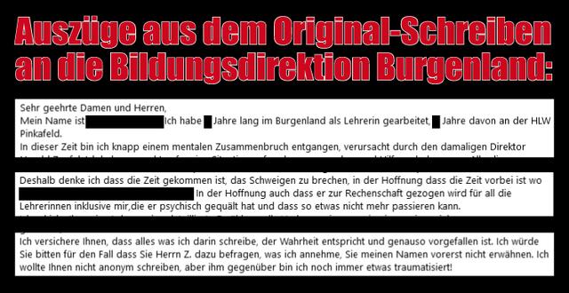 Die Bildungsdirektion Burgenland leitet, ob der Vorwürfe, Erhebungen gegen den zurückgetretenen Direktor ein. | Foto: Collage / Heigl