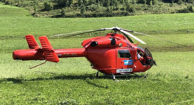 Der Notarzthubschrauber "Martin 3" war bei der Rettungsaktion im Einsatz. | Foto: Jungwirth/Archiv