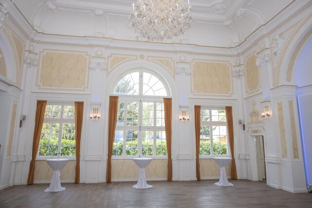 Auch für Veranstaltungen kann der Prachtsaal genutzt werden. | Foto: Kumar's Kitchen