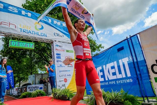 Sieger Sebastian Fuchs beim Einlauf ins Ziel. | Foto: Sebastian Fuchs