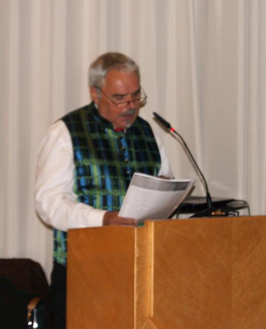 Der allseits bekannte und beliebte Sprecher Anton Taferner in voller Aktion.