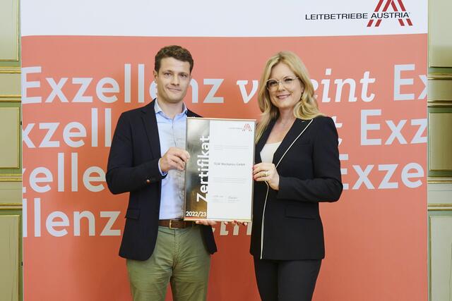 Geschäftsführer TWG Mechanics Markus Sturm, Leitbetriebe Austria-Geschäftsführerin Monica Rintersbacher. | Foto: Sabine Klimpt