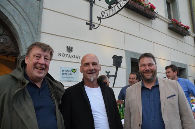 Josef Jury mit Klubkollegen Reinhold Jank und Peter Unterzaucher