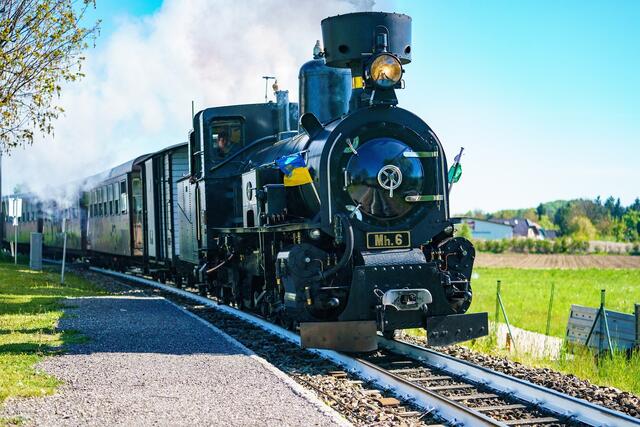 Die Dampflok Mh.6 ist am 19. Juni auf der Krumpe unterwegs. | Foto: NB/Bollwein