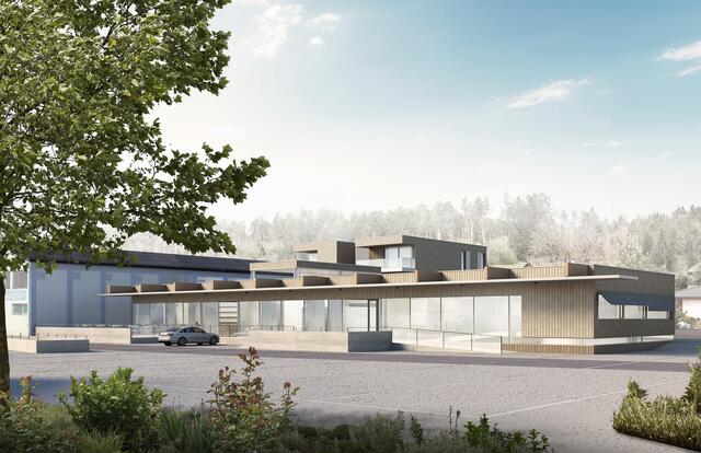 So sollte das neue Gemeindezentrum aussehen, vorerst ist der Baustart verschoben worden. | Foto: Architekten Wetschko