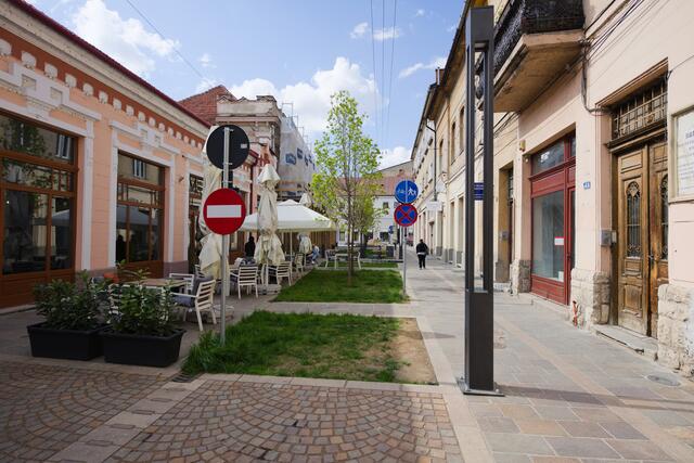 Sitzplatz statt Parkplatz. Um sich an den Klimawandel anzupassen ist es wichtig den Beton in der Stadt durch Grünflächen zu ersetzen.