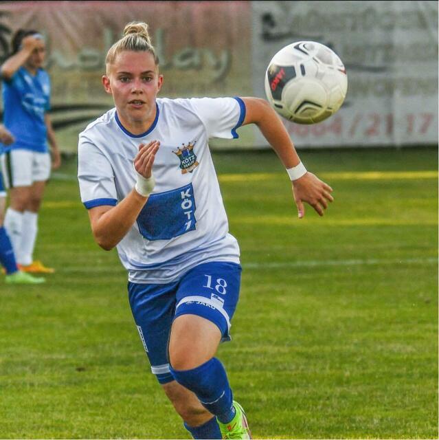 "Joker" Johanna Maier erzielte den 2:1-Siegtreffer für Preding im ersten Spiel der Aufstiegsrelegation – möglicherweise noch ein ganz wichtiger. | Foto: Facebook/Maier