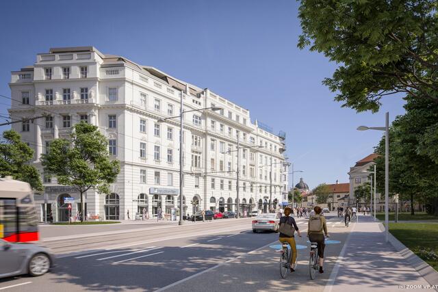 Am inneren Rennweg fehlen sichere Radverkehrsanlagen. Wie nun ein Lückenschluss im Wiener Radwegnetz gelingen kann zeigt jetzt der ÖAMTC in einem Konzept. | Foto: 2022 ZOOMVP_Oeamtc