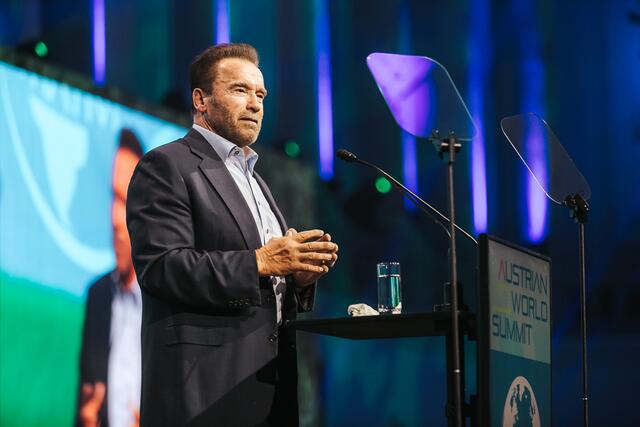 Arnold Schwarzenegger wird auch heuer coronabedingt nur virtuell am Austrian World Summit teilnehmen.  | Foto:  © The Schwarzenegger Climate Initiative