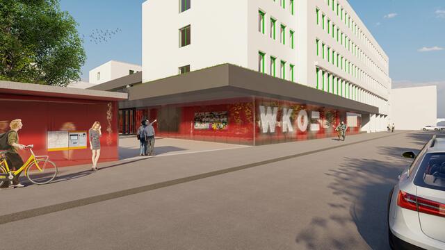 Das Bild zeigt den Zubau vom Hesseplatz aus gesehen. | Foto: WKOÖ