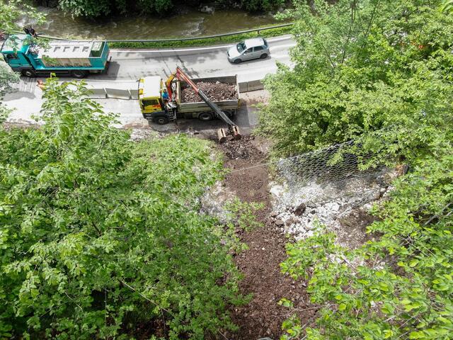 Nach einer Gefährdungsbeurteilung wurden die Schutznetze ausgeräumt. | Foto: Straßenerhaltungsdienst Land Steiermark