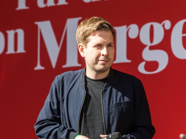 Kevin Kühnert hätte eigentlich heute in Klagenfurt sprechen sollen