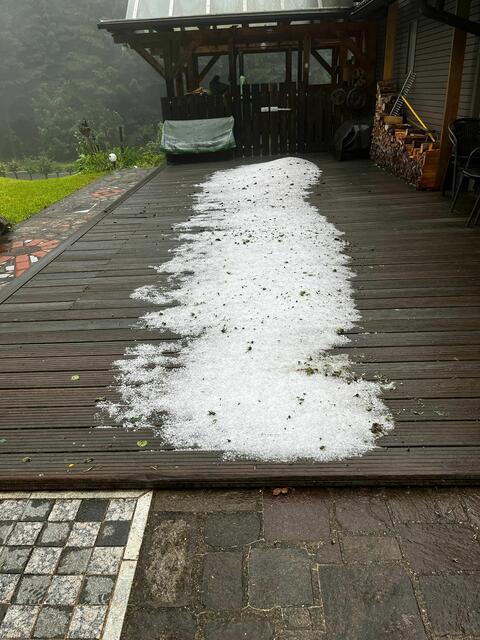 In Eibiswald hagelte es auch. | Foto: FF Eibiswald