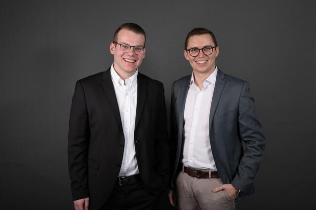 Martin Feichtinger und Landesobmann Moritz Otahal. | Foto: JVP OÖ/Trauner