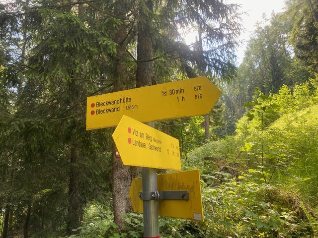 Wer direkt über die Bleckwandhütte auf die Bleckwand aufsteigen mag, muss schließlich den Weg 876 nehmen.