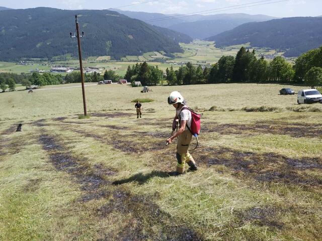 Einen Flächenbrand mussten Einsatzkräfte im Ortsteil Faningberg bei Mauterndorf bekämpfen. | Foto: Feuerwehr Mauterndorf