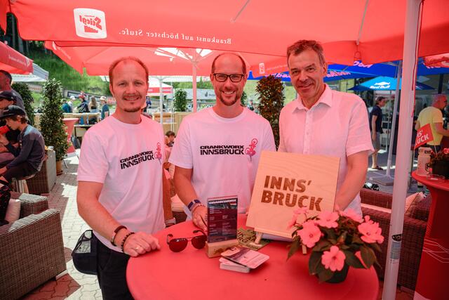 Crankworx-Fans: Anzengruber, Gerber &amp; Willi | Foto: Crankworx