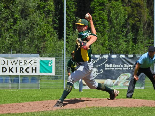 Letzten Samstag holten die Grasshoppers 2 Siege in Feldkirch im Rahmen der Baseball-Bundesliga. | Foto: Eugen Werner 