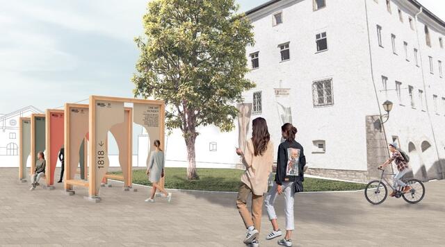 Die Halleiner Altstadt soll erlebbarer gemacht werden und zum Verweilen einladen.  | Foto: FH Salzburg