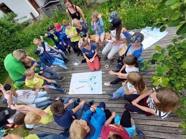Gemeinsames Projekt der Naturpark-Schulen: 140 Kinder setzten sich mit den Themen Klimaschutz und Biodiversität auseinander. | Foto: Naturpark Ötscher-Tormäuer