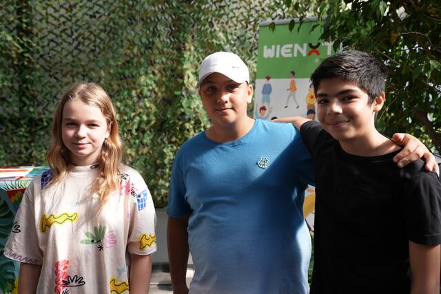 Nicole, Naeem und Andrej von der Mittelschule Liniengasse. | Foto: Brandl
