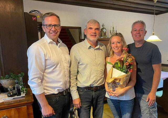Von links: Bürgermeister Fritz Robeischl, Karl Josef Hametner, Gerlinde Vater und Alexander Bruckner. | Foto: Privat