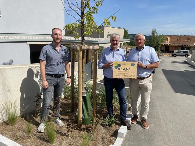 Klemens Willim, GDA-Obmann Anton Kasser und Strengbergs Orschef Karl Huber