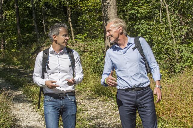 Bildungsstadtrat Kurt Hohensinner und Wirtschaftsstadtrat Günter Riegler (ÖVP) | Foto: Stadt Graz/Fischer