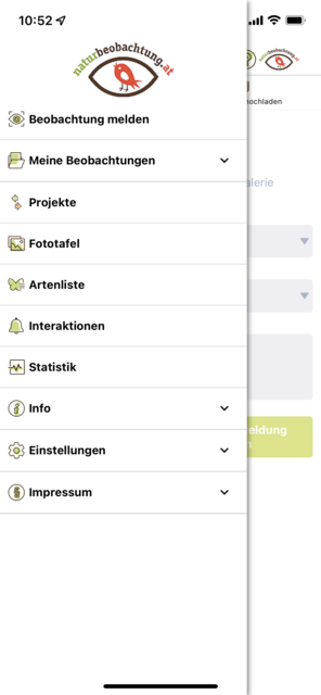Unser App-Tipp der Woche "Naturbeobachtung.at" ist die App des Naturschutzbundes zur Beobachtung von Österreichs Fauna und Flora. Mit der App wird man Teil des Citizen Science-Projekts. | Foto: Screenshot