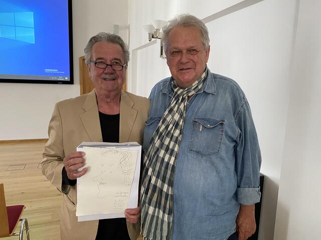 Univ. Prof. i.R. Reinhold Wagnleitner (r.) mit Prof. Alfred Winter der Ideengeber für diese Veranstaltung. | Foto: Tauriska