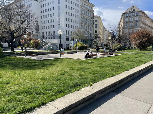 Der Morzinplatz soll mit Blumen zum gemütlicheren Verweilen einladen.  | Foto: Niklas Varga