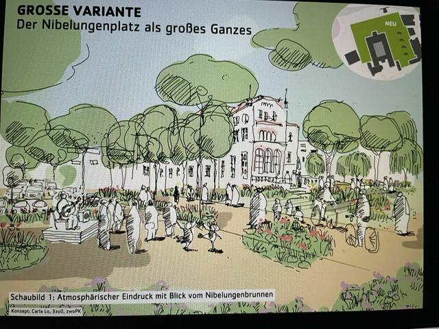 So könnte möglicherweise der neue Nibelungenplatz aussehen. | Foto: Konzept: Carla Lo, 3zu0, zwoPK