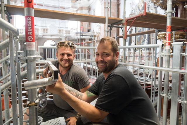 Die Sanierungsarbeiten im Innsbrucker Dom schreiten zügig voran. | Foto: Reinhold Sigl