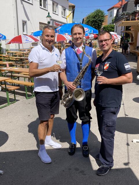 Prof. Joachim Luitz, Kommandant Franz Endler und Bürgermeister Michael Cech | Foto: Gemeinde Gablitz