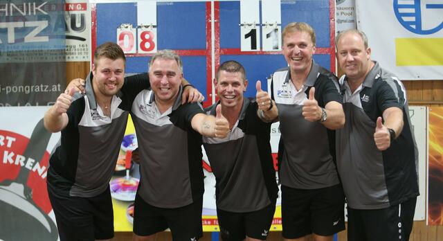 Im Halbfinale: Michael Krenn, Heimo Ofner, Rene Schlacher, Sepp Ofner und Ewald Pfeifer (v.l.) | Foto: Taofoto