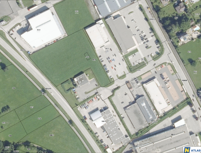 Baustelle für das neue ÖAMTC-Gebäude: Im Gewerbegebiet in Scheibbs werden noch mehr Grünflächen versiegelt. | Foto: NÖ-Atlas