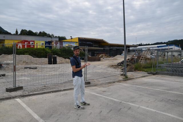 Bei der Baustelle für das neue ÖAMTC-Gebäude im Scheibbser Gewerbegebiet wird eine große Grünfläche versiegelt. | Foto: Roland Mayr