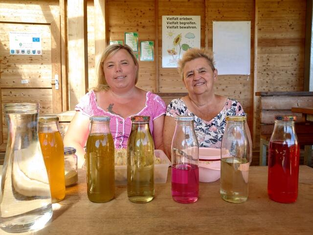Christine Schweighofer (Kräuterpädagogin) und Christine Dornhofer (Organisatorin). | Foto: KLAR! Naturpark Pöllauer Tal
