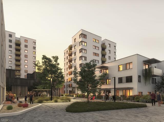 Viel Grün, zentrale Lage und nachhaltig: Bis 2023 errichtet die Wiener Städtische Versicherung neue Wohnungen im Nordbahnviertel. | Foto: Wiener Städtische Versicherung