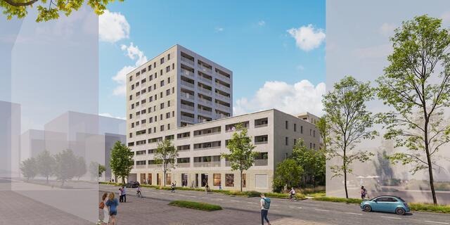 So soll das neuen Gebäude in der Taborstraße aussehen. Hinter dem Projekt steckt die Donau Versicherung | Foto: Donau 