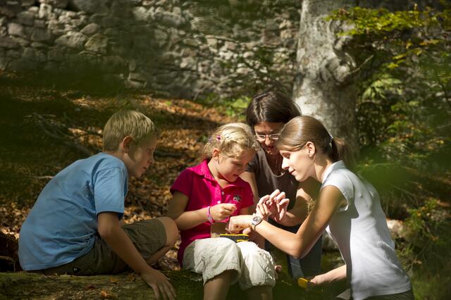 Die Geotrails wecken vor allem die Begeisterung der Kinder.  | Foto: Franz Gerdl
