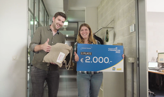 Johannes Mayerhofer und Sandra Luck freuen sich über ihren Sieg.
  | Foto: privat