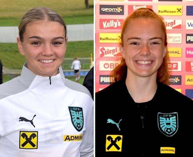 Mit Laura Wienroither (l.) und Lisa Kolb stehen zwei Spielerinnen mit Wurzeln im Bezirk Vöcklabruck in der österreichischen Auswahl für die Euro in England. | Foto: Michael Strini