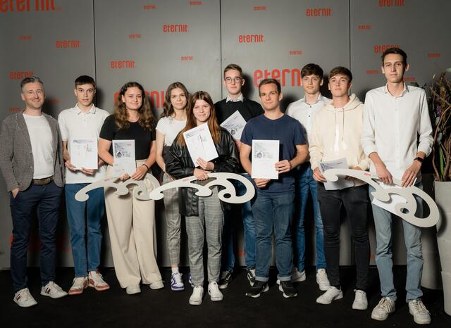 Bautechnik-Schüler der HTL Pinkafeld wurden für ihre Kreativität ausgezeichnet | Foto: Eternit