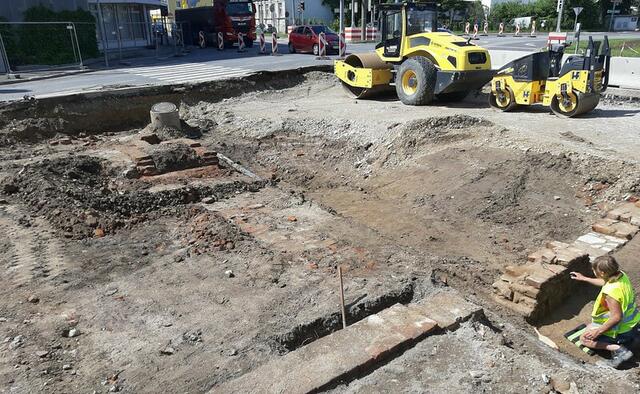 Neuzeitliche Mauerreste einer Gartenvilla aus dem 18. Jahrhundert wurde gefunden. | Foto: Stadtmuseum St. Pölten